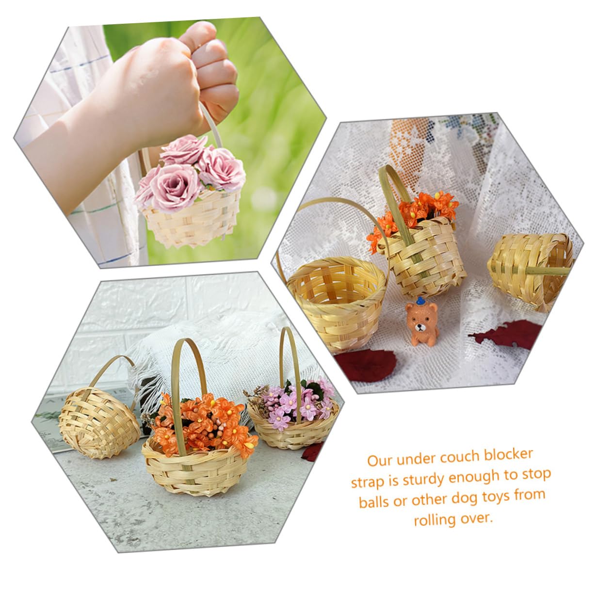 FUNOMOCYA 10Pcs Mini Woven Baskets with Handles Tiny Handheld Baskets for Favors Party Decor and Crafts for Giving and Storage