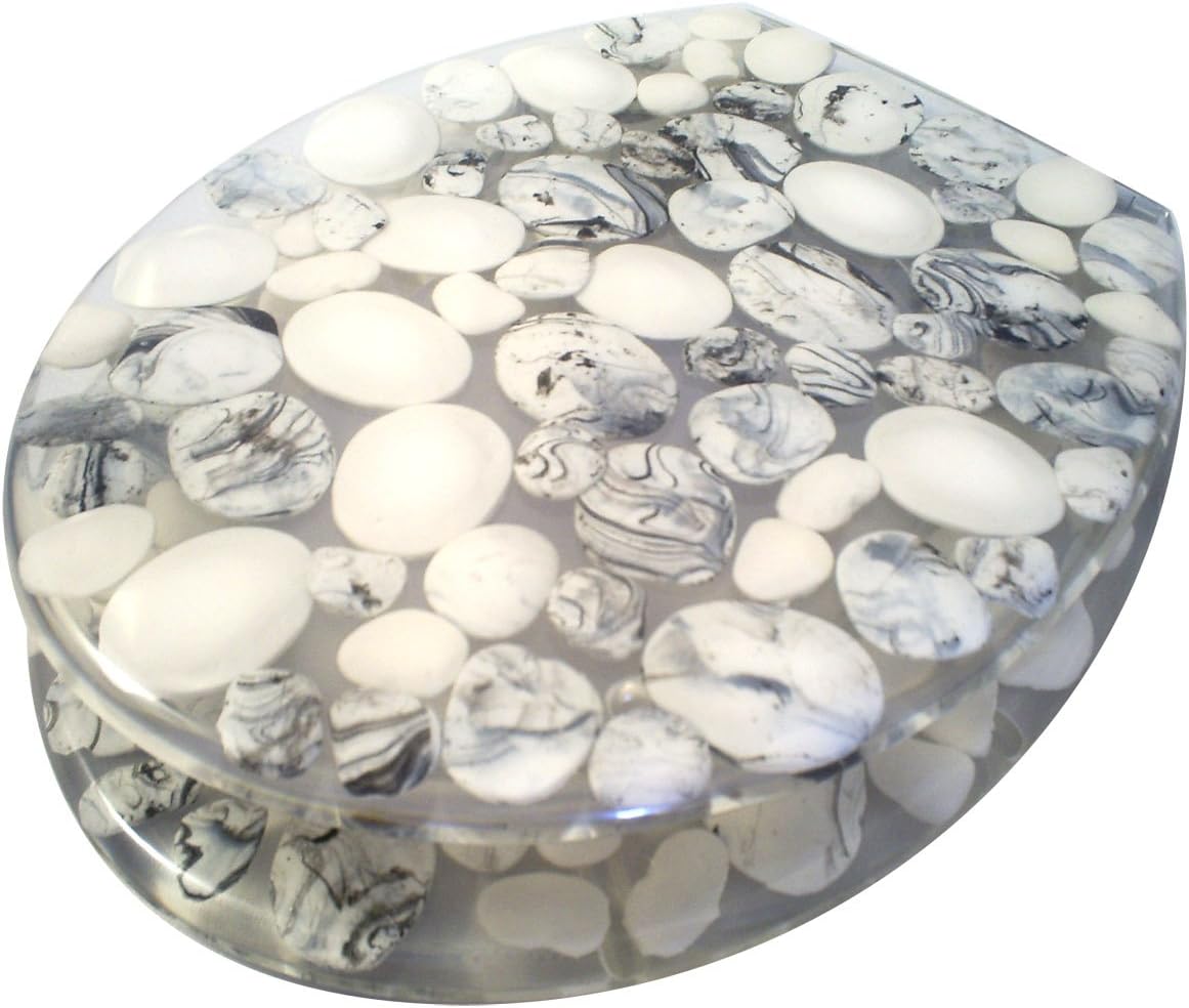 High Quality "Pebbles" design hand finished toilet seat Universal