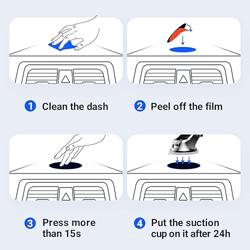 Miniatura 5 de TORRAS Disco de montaje de almohadilla adhesiva para tablero de automóvil, almohadilla de ventosa para soporte de teléfono celular, soporte de