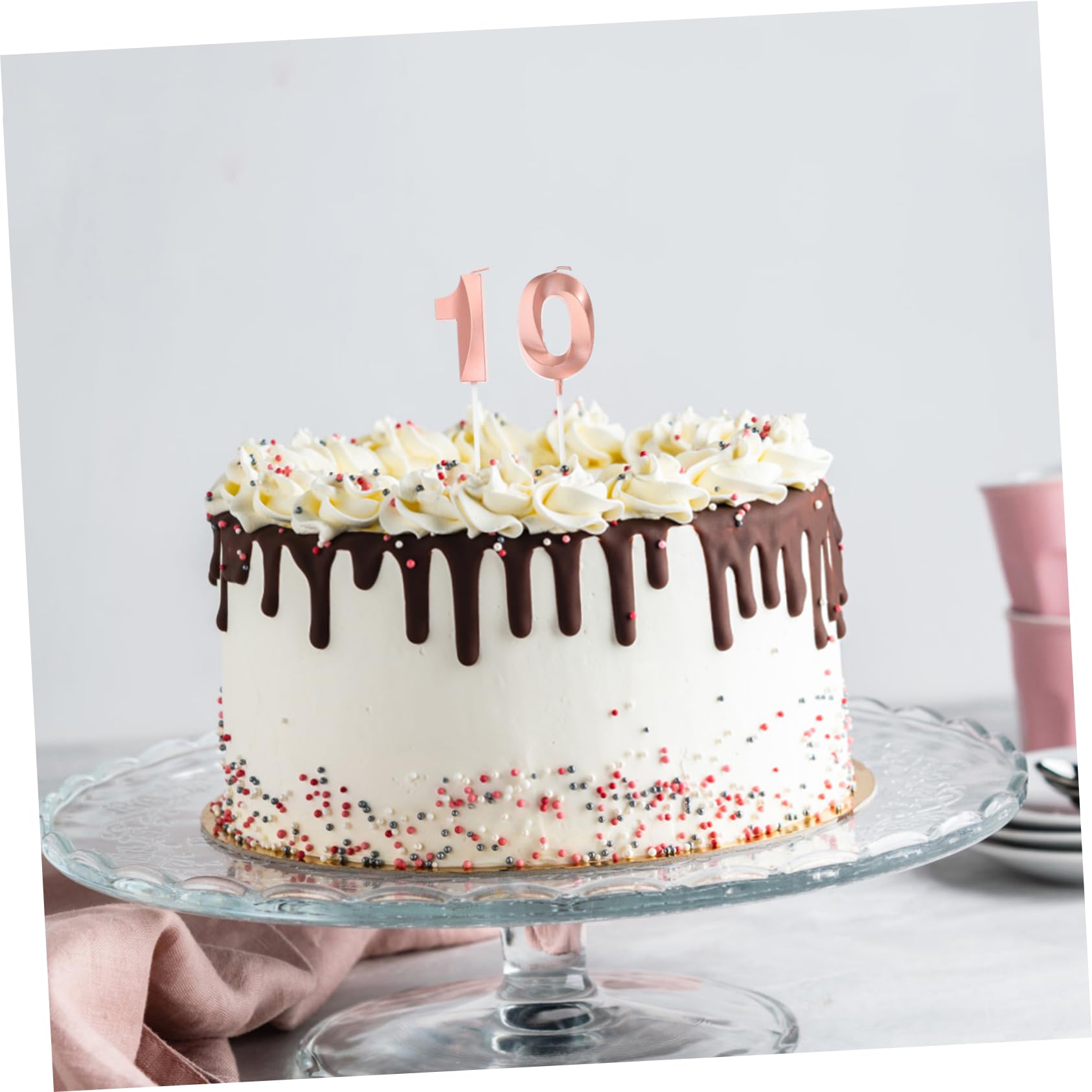 1 Juego De Velas con para Tartas De Cumpleaños: Velas del 0 Al 9 para Decorar Fiestas Y Momentos Importantes.
