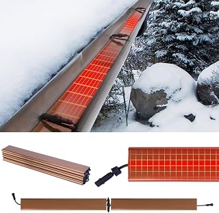 H&G Lifestyles 24ft Gutter Roof Heater: Aluminum Panels with Self-Regulating Cable, Prevents Ice Dams - 12 Panels