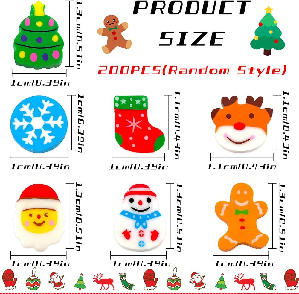 Lot De 48 Tampons De Noël Pour Enfants – 12 Motifs En 3 Couleurs – Idéal Pour Cartes, Bricolage, Récompenses Et Cadeaux – Non Toxique