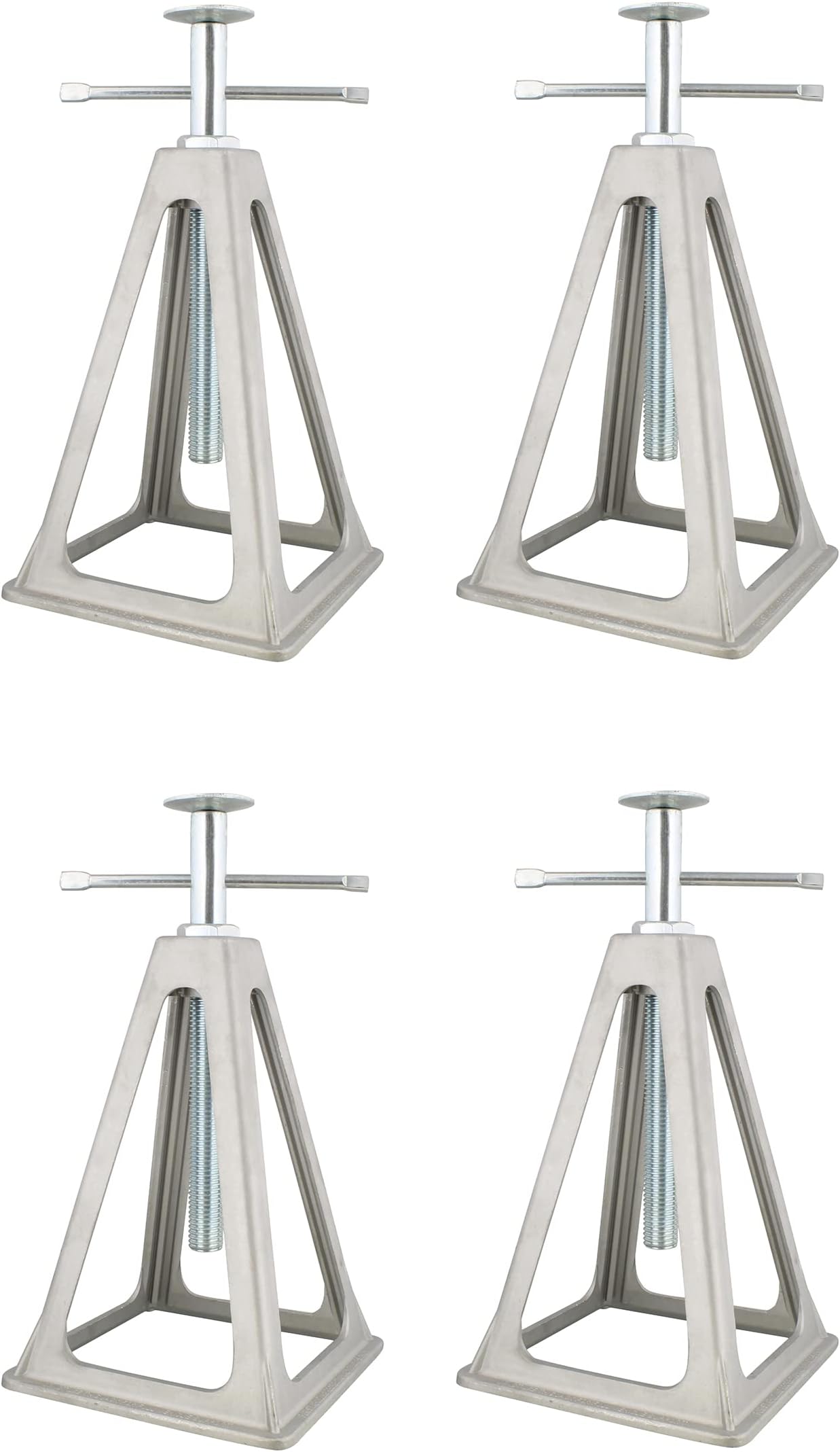 RV Stabilizer Jacks Camper Leveling Blocks 4-Pack – Heavy Duty Leveling Blocks for Trailer Supports up to 6000 lbs, Camper and Motorhome Adjustable Jacks 11.5 to 17.5 inches