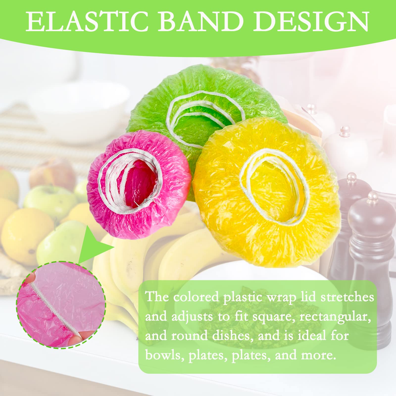 Emballage Alimentaire,Couvercles élastiques Jetables Pour Réfrigérateur,50 Pièces,Film