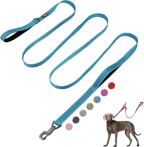 Miniatura 7 de Fida Correa resistente de 4 pies para perro con 2 cómodas asas acolchadas, asa de tráfico y gancho avanzado de fácil presión, correa reflectante