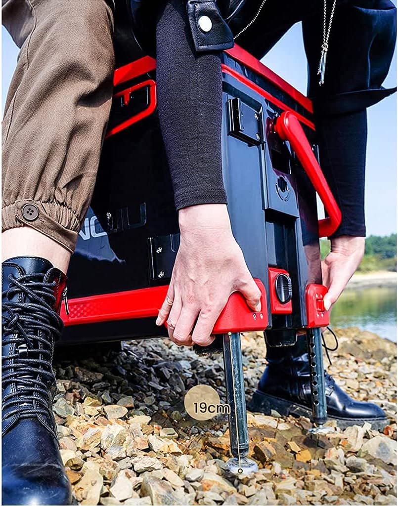 Fishing Tackle Box no Need to Install Ultra-Light Fishing Box Multi-Function Fishing Box can sit on Fishing Tackle and Equipment Red