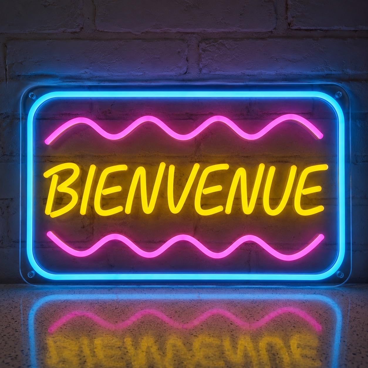 Signs Lamp BIENVENUE Neon Sign Dimmable