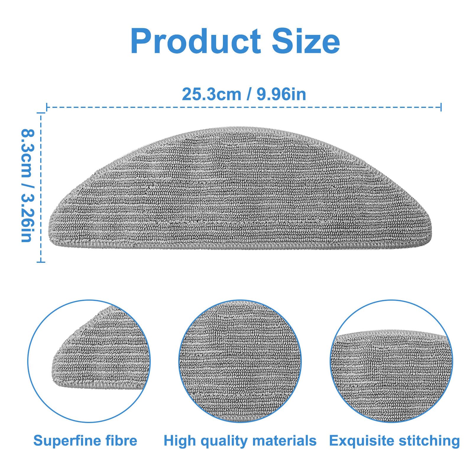 DianSung 4 Pièces Chiffons Microfibre Réutilisables Pour IRobot Combo I8 / I8+ / I5 / I5+ / J5 / J5+ - Tampons Vadrouille Lavables Et Efficaces