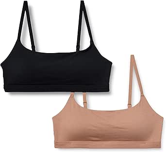 Amazon Essentials Mujer Bralette De Algod�n Jersey Ajustable con Escote Redondeado, XXL