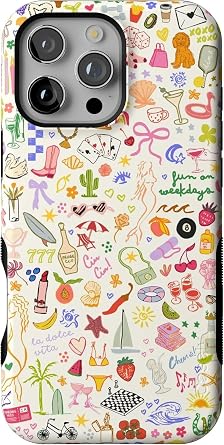 Casely iPhone 16 Pro Case | All the Fun Things | Fun on Weekdays | Bold Protective Design | Compatible with MagSafe