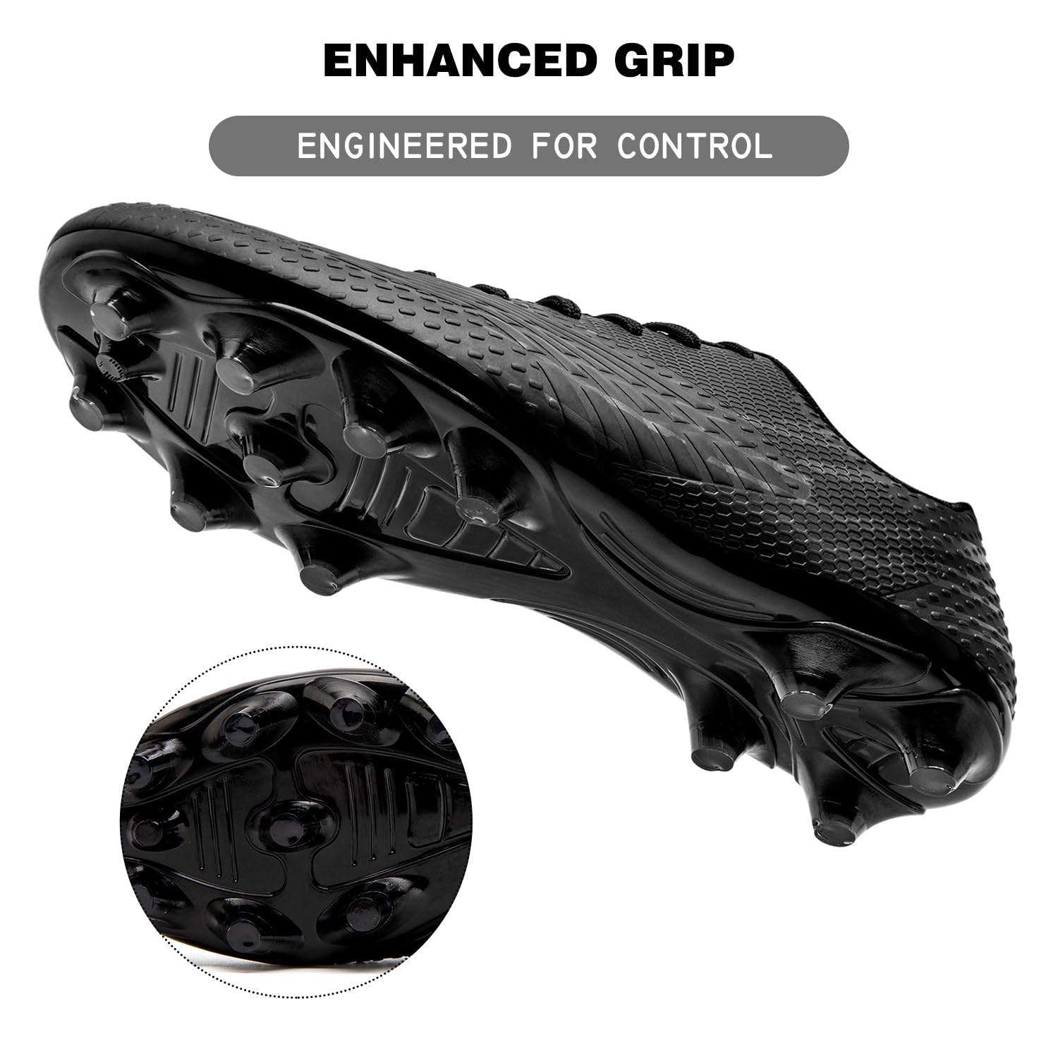 DimaiGlobal Scarpe da Calcio con Tacchetti​​ Uomo Donna Professionali Scarpe da Calcetto per Prato Artificiale Futsal e Allenamento per Interno/Esterno - Antiscivolo Junior