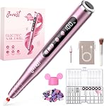 JOREST Kit de perceuse électrique sans fil, 13 en 1 Fichier à ongles rechargeables, 35,000 RPM, Set de débutants, pour ongles de gel acrylique, manucure & Outil de pédicure avec perceuses à ongles et bandes de sable, Cadeaux pour femmes, Aqua Blue