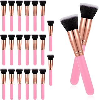 20 brochas de maquillaje rosadas a granel, br...