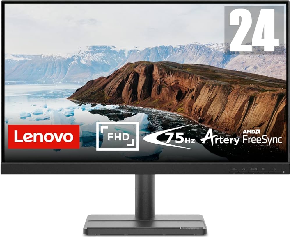 Lenovo L24e 30 24inch, VA, FHD, 4MS, 75Hz, AMD FreeSync