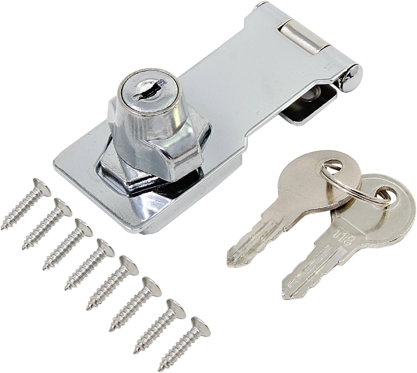 OCR 3 inch Keyed Hasp Lock with Keys, stainless steel ,Keyed Alike