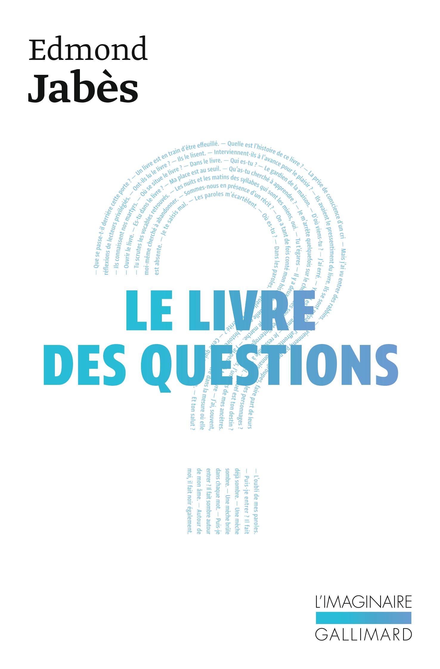 Livre des questions 1 (L'Imaginaire)
