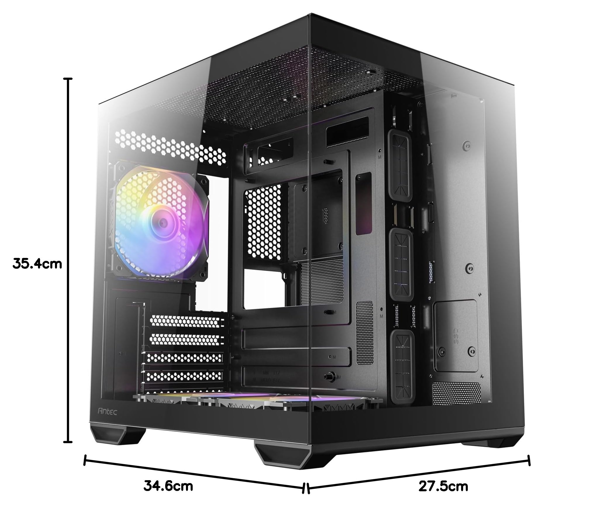 ANTEC CX60M ARGB - Custodia per PC Mini Tower Micro-ATX, colore: Nero
