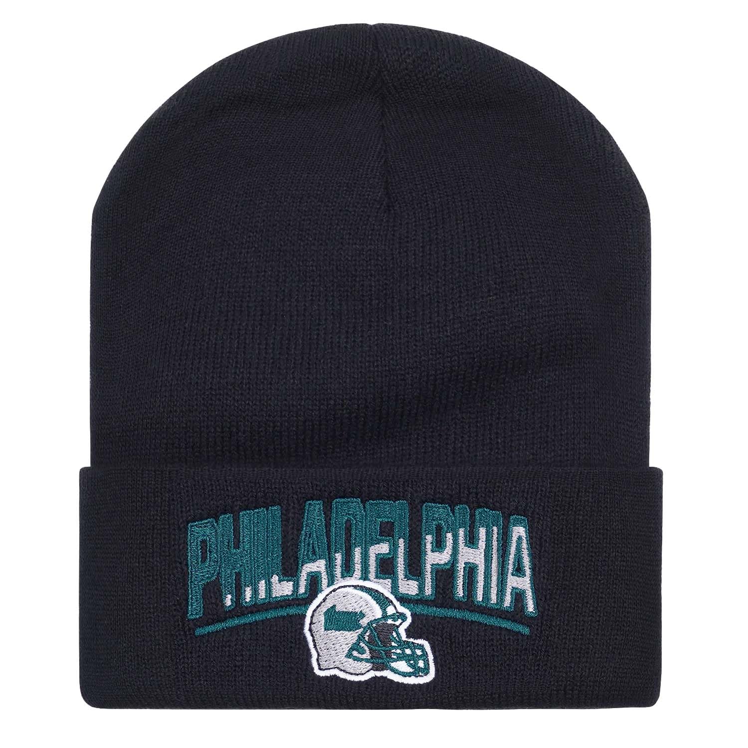 Football Fans Embroidered Beanie Hat, Football Team City Skull Beanie Hats Christmas Best Gift for Men Women