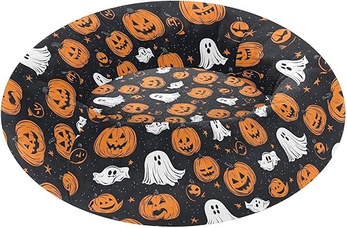 Seamless Halloween Pumpkin and Ghosts Pattern Anti-Slip Pet Dog Beds fluffier Dog Cave Bed for Small Size Pets Sleeping cama elevada para Perros