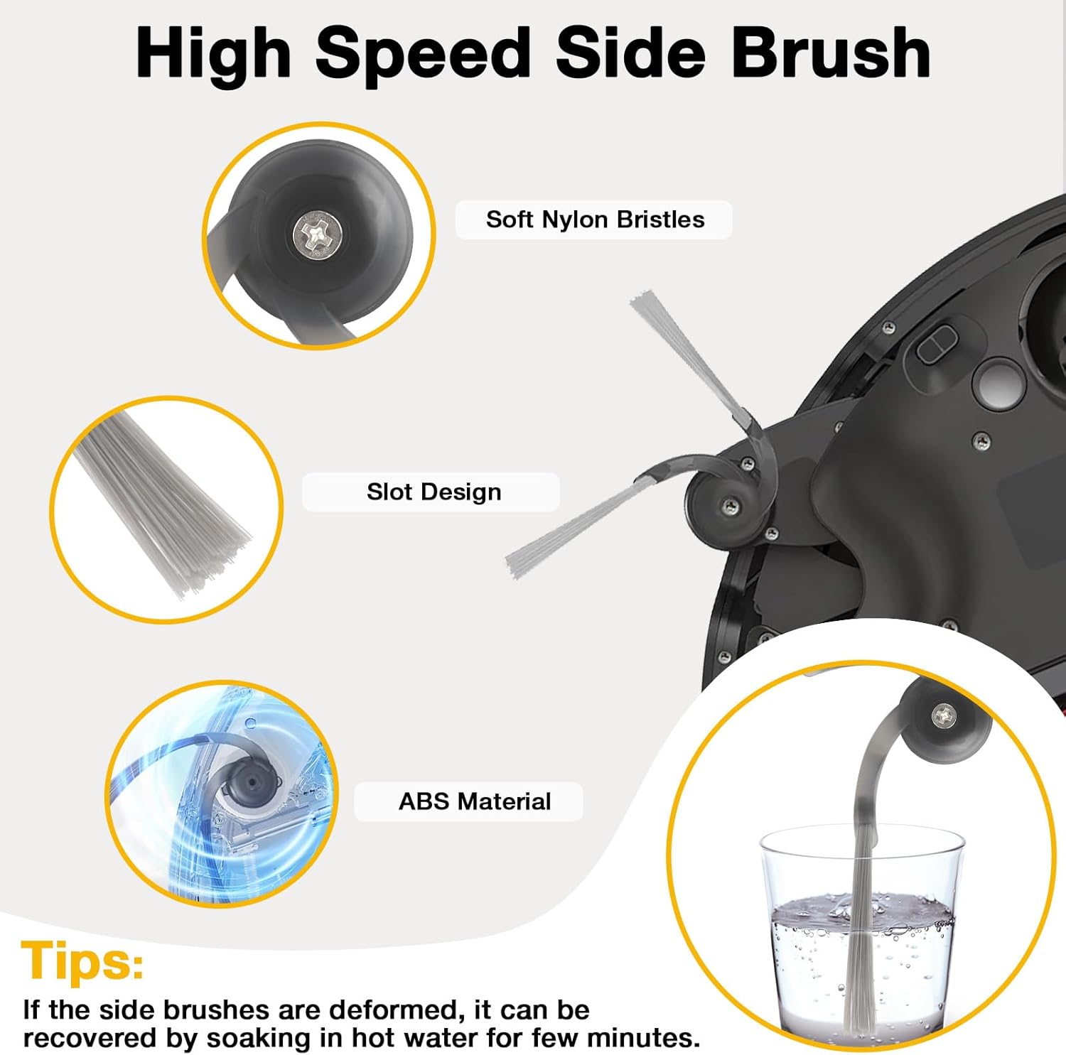 Accessories Kit Compatible with Roborock Saros 10R / Qrevo CurvX G20s Ultra Robot Vacuum Replacement Parts Dual Main Brush Hepa Filter Mop Pads Side Brush Dust Bags Screwdriver Clean Tool