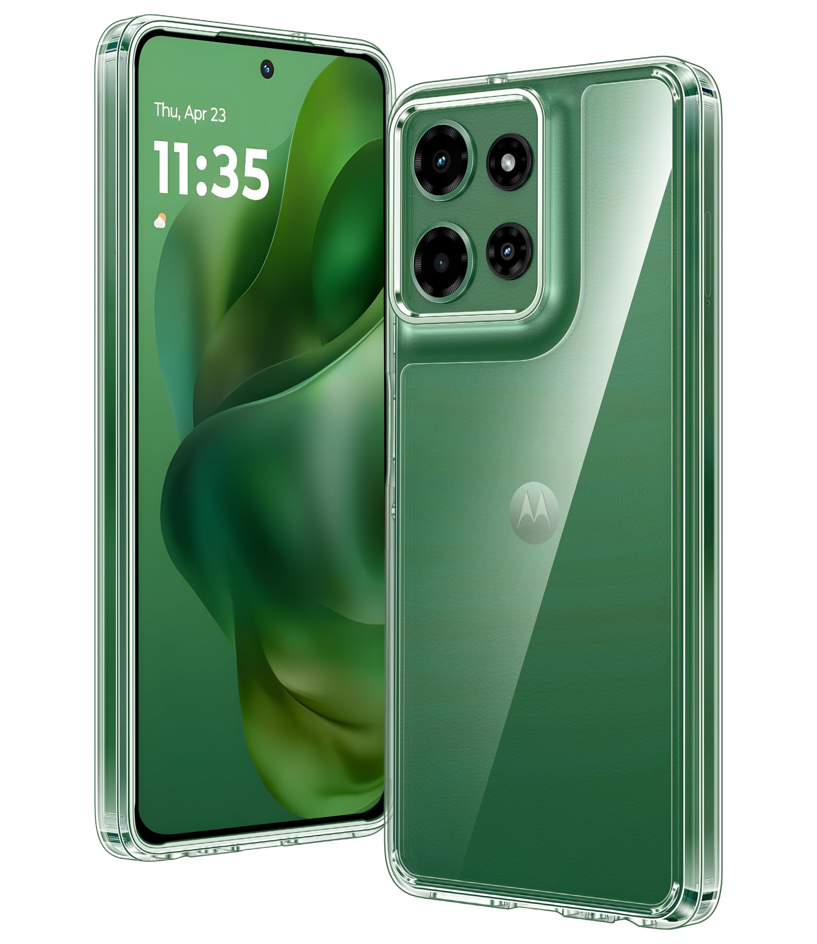 FNTCASEfor Motorola Moto G-Power-5G-2025 Case: Military Grade Drop Protection Anti Yellowing Cell Phone Cover - Rugged Shockproof Protective Bumper Transparent Cases(Clear)