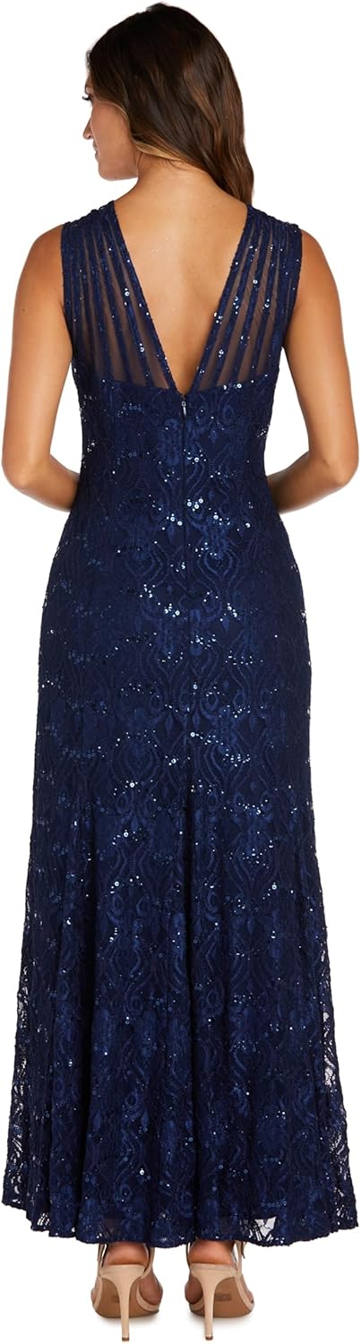 R&M Richards Women's Starlit Siren Sequin Gown