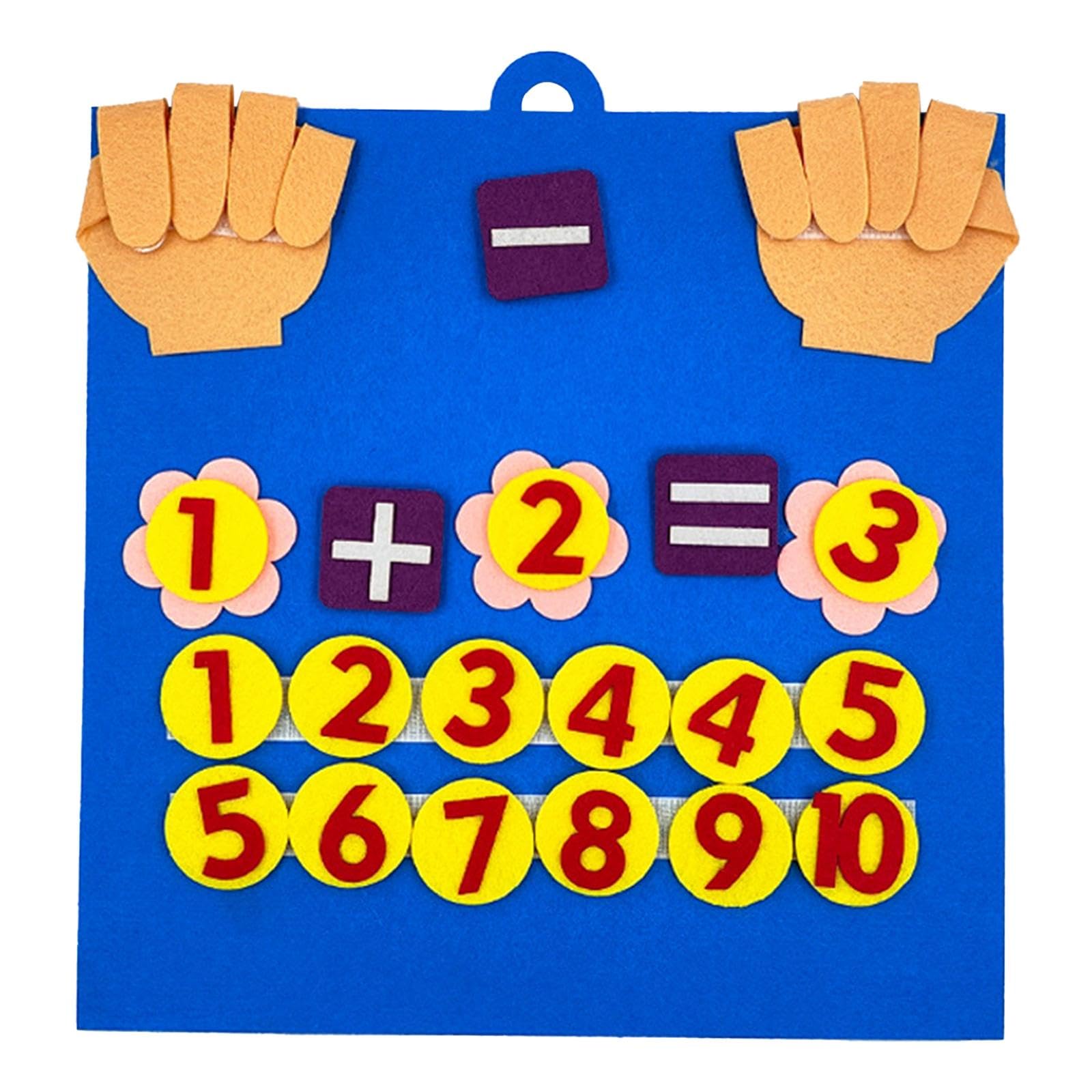 Giocattolo per Contare I Numeri con Le Dita su Una Lavagna di Feltro, Giocattolo Educativo per Imparare a Contare con I Numeri sulla Mano.