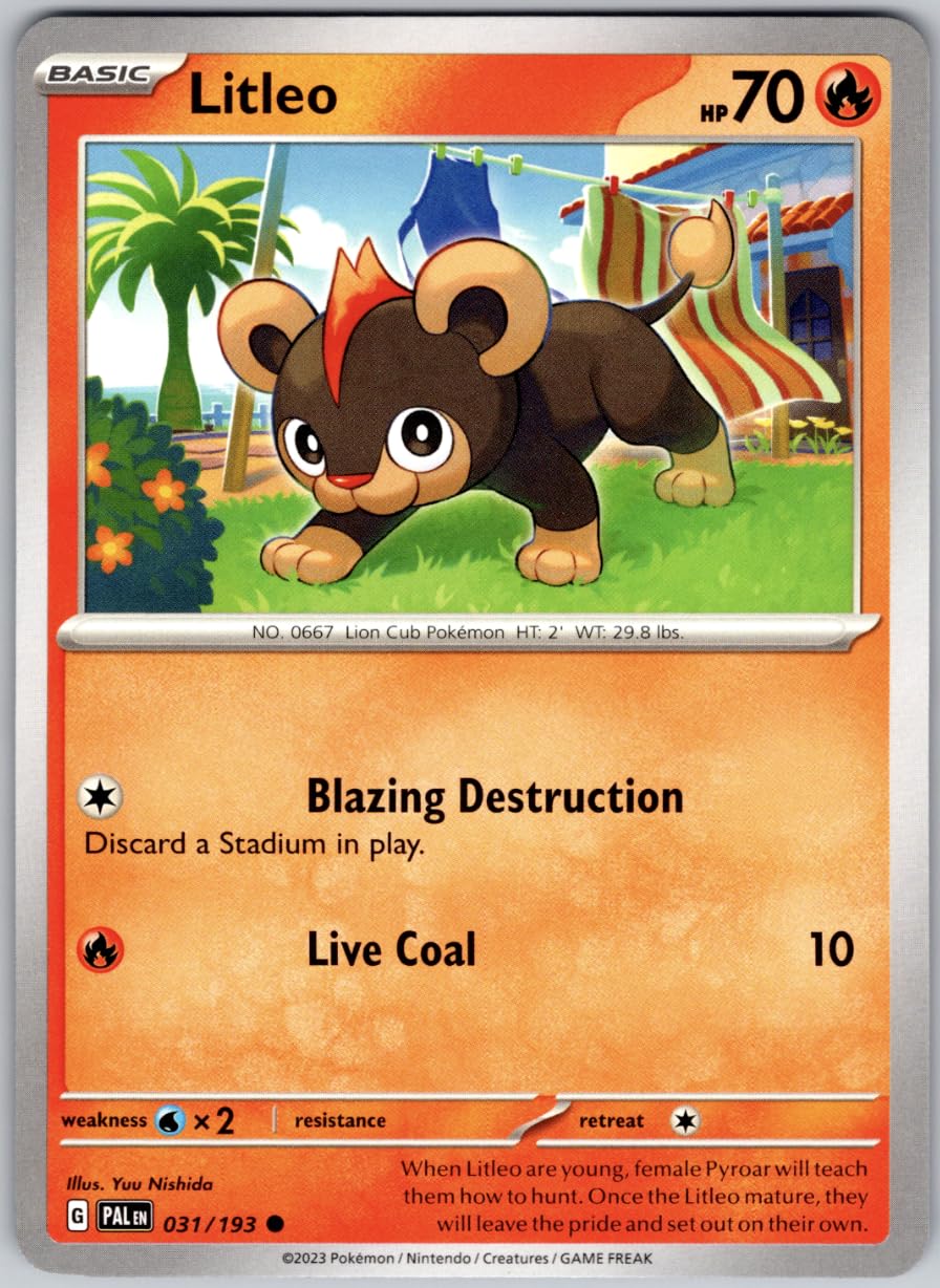 Litleo - 031/193 - Common - Paldea Evolved - NM/M