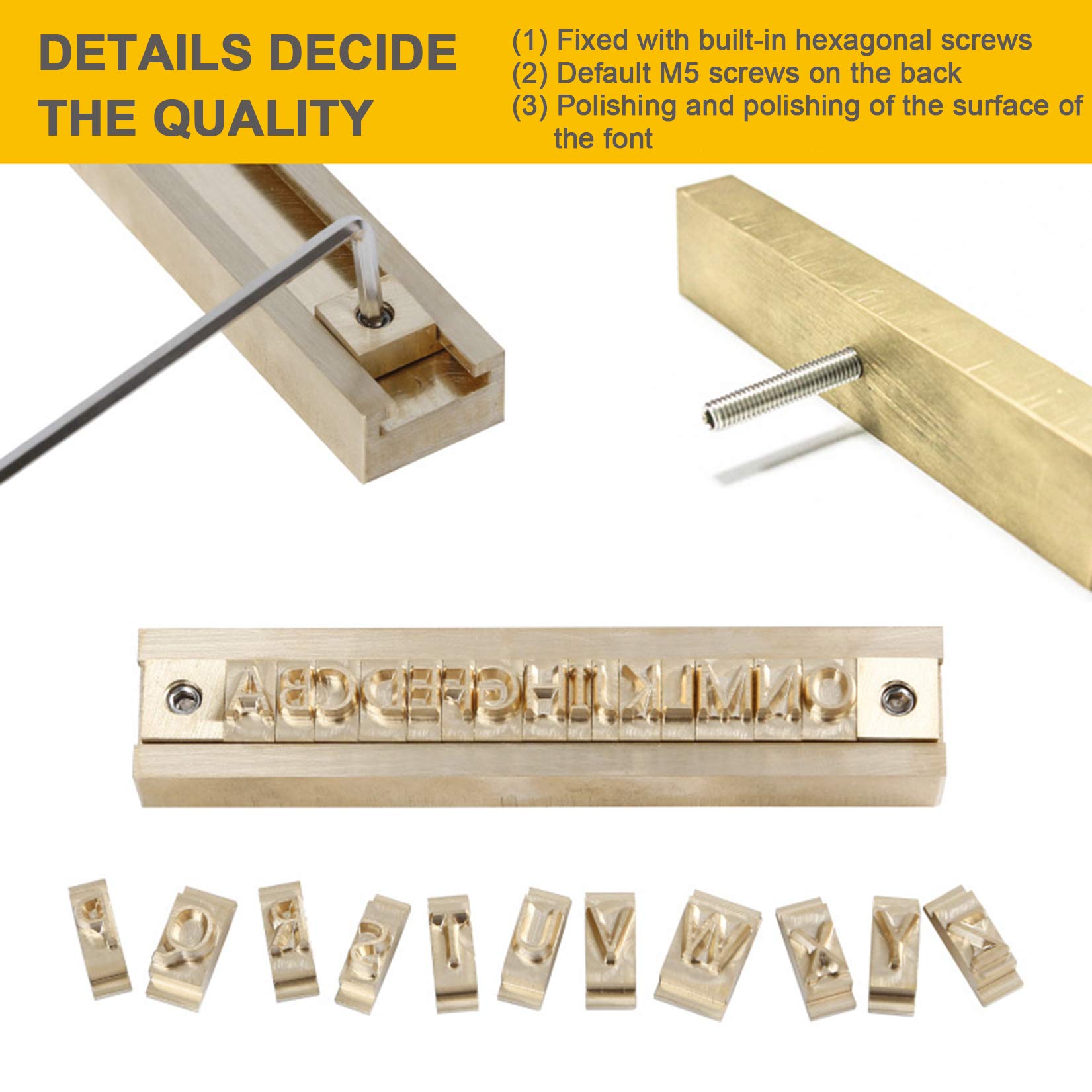 Goffratrice Stampo Alfabeti Lettere Etichetta Macchina abbronzante Set di Strumenti per goffratura in Legno per timbri in Pelle,Set Meal a,Font2
