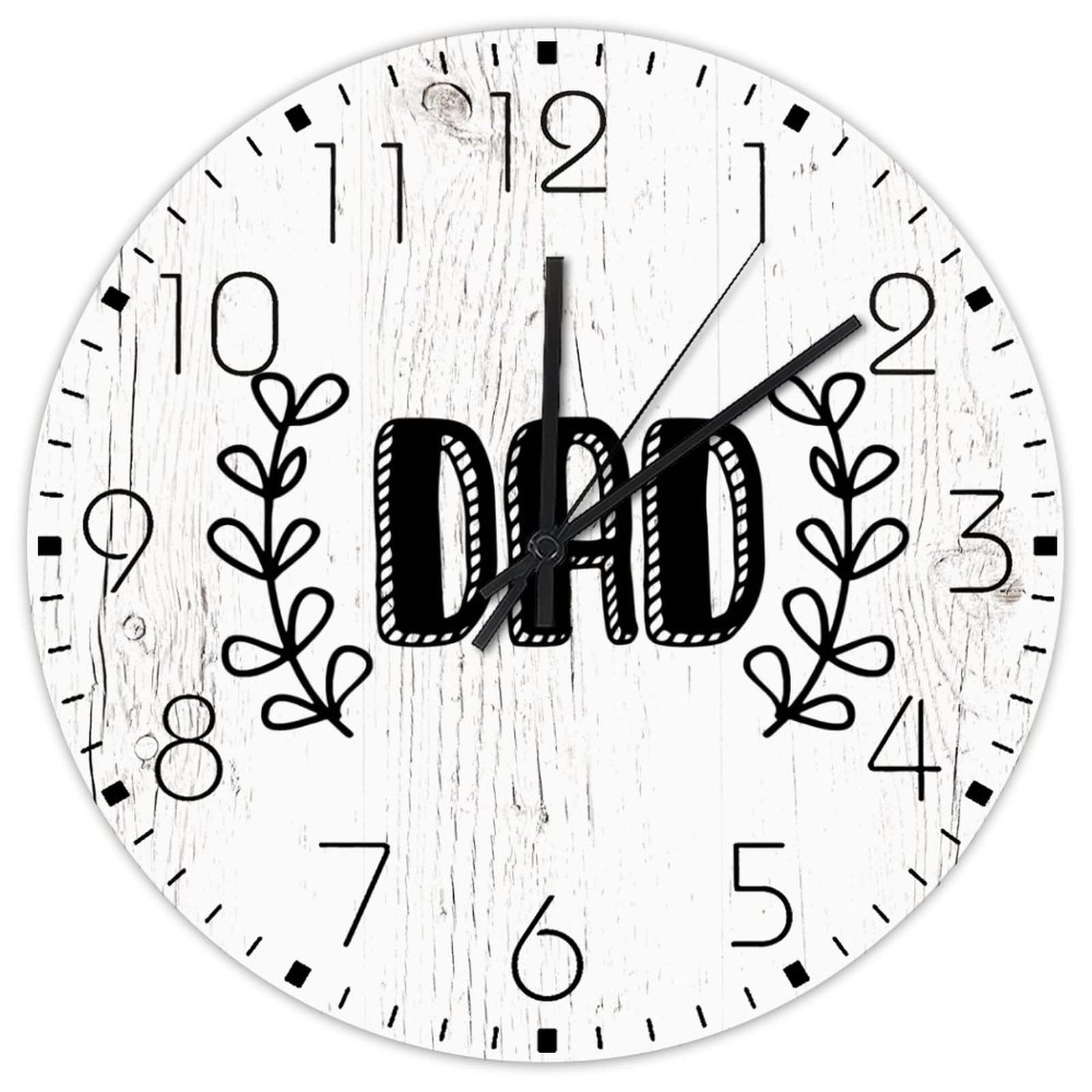 Horloge murale en bois 38cm à quartz silencieuse pour déco de garage ou café