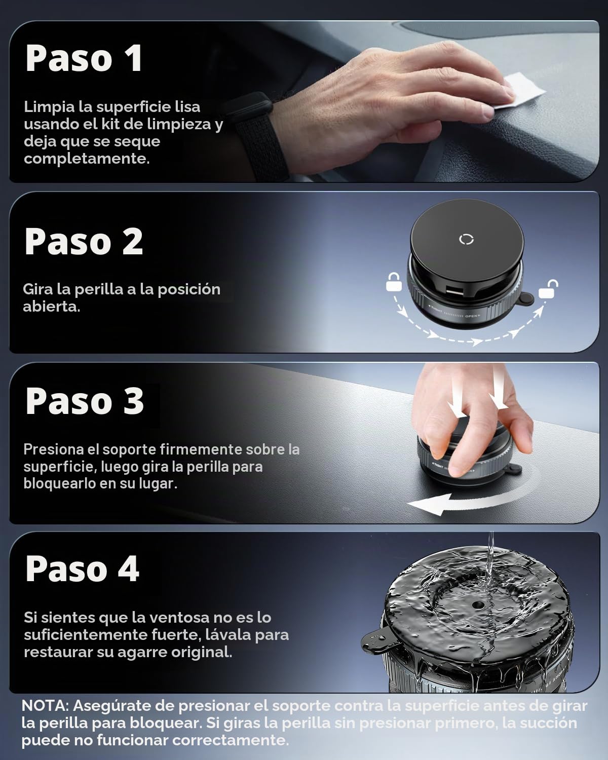 CloudValley Cargador Inalámbrico para Coche 15W con Soporte Magnético, Base de Gel para Superficies Rugosas, Ajuste de 360°, Compatible con Magsafe iPhone 17 16 15 14 13 12 Pro MAX