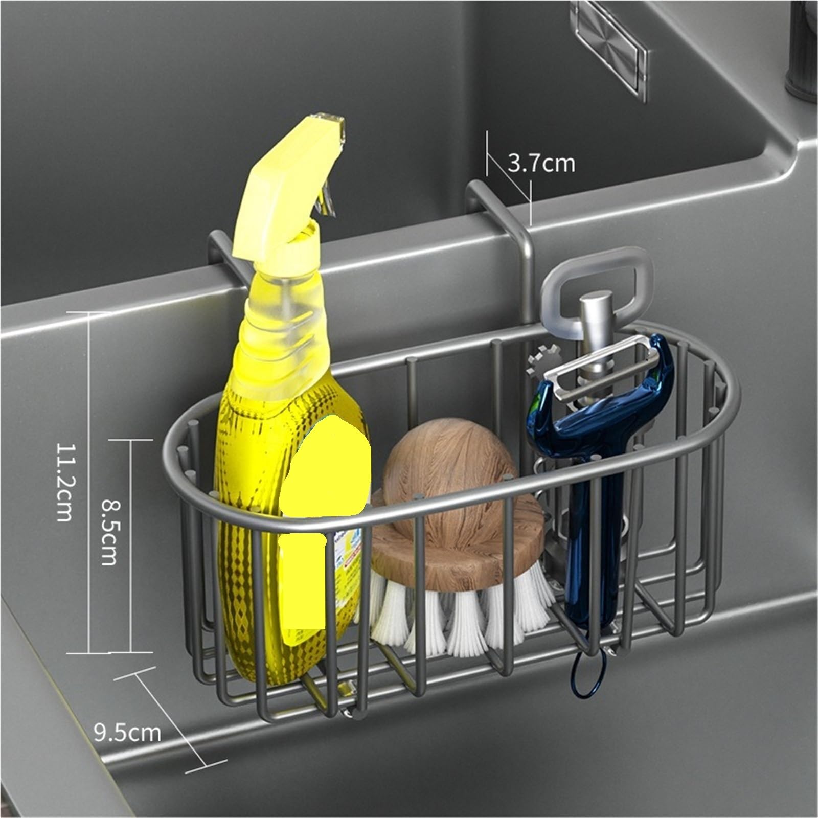 Cestello Scolapiatti Sospeso for Lavello In Acciaio Inox Per Riporre