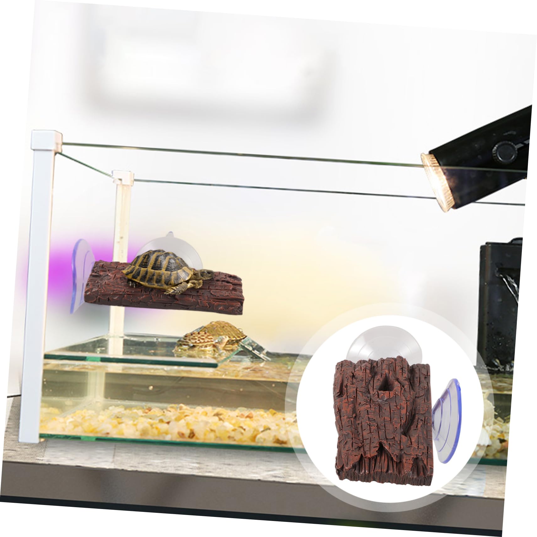 Mipcase 4pezzi Galleggiante per Tartarughe con Ventose Ripiano per Rettili per Acquari e Terrari Design Stabile e Facile Installare