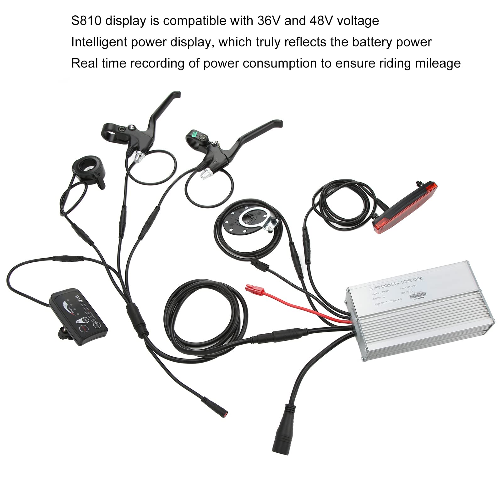 36 V 48 V Elektryczny kontroler silnika z wyświetlaczem LCD Weatherproof, E bezszczotkowy silnik kontrolera silnika do E rowerów i skuterów DIY części