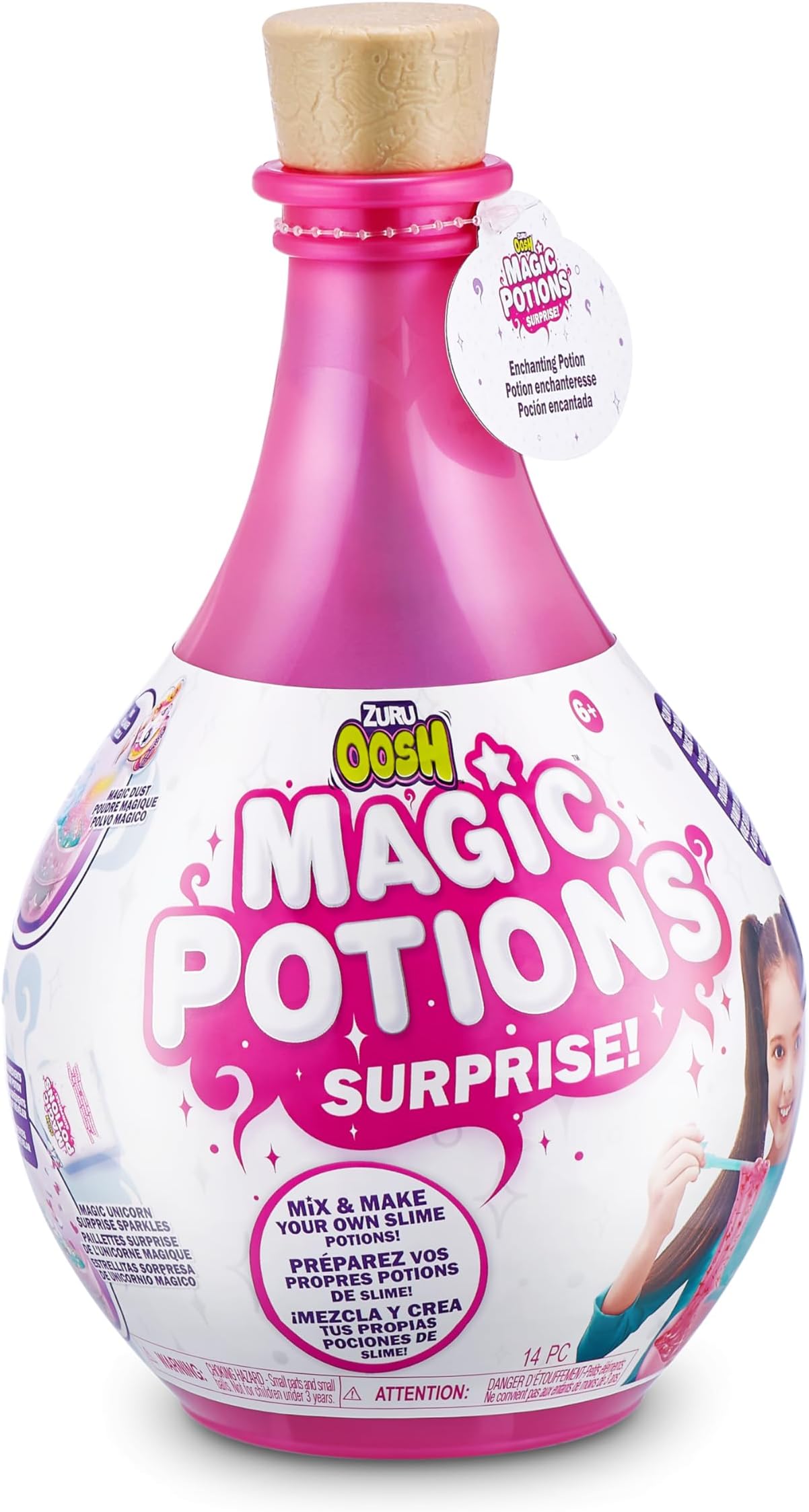 Oosh Slime Potions Lab Surprise DIY Slime Kit Pink- Discover Magical Fluffy Putty Slime Recipes for Kids Ages 4+