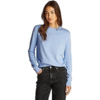Tommy Jeans Donna Pullover Essential Crew in Cotone, Blu (Sweet Blue)