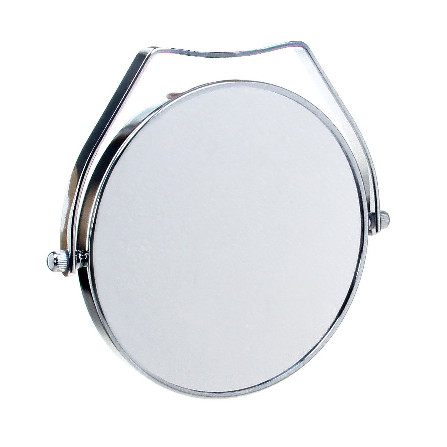 Specchio Da Trucco TUKA Doppia Faccia 10X Ingrandimento - Con Base Per Tavolo O Viaggio | Ø15,3 Cm Cromato - Foto 7