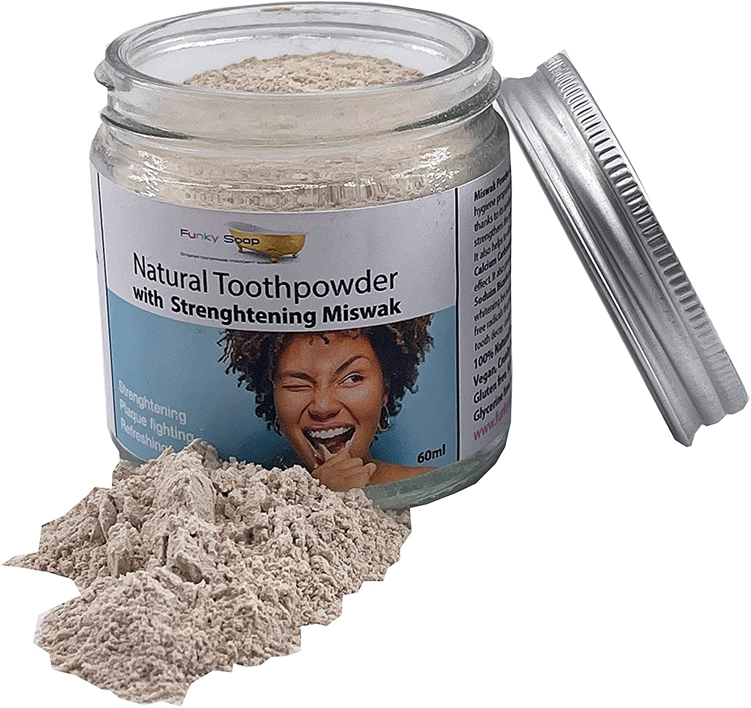 Handcrafted Strengthening Miswak Natural Tooth Powder, 60ml