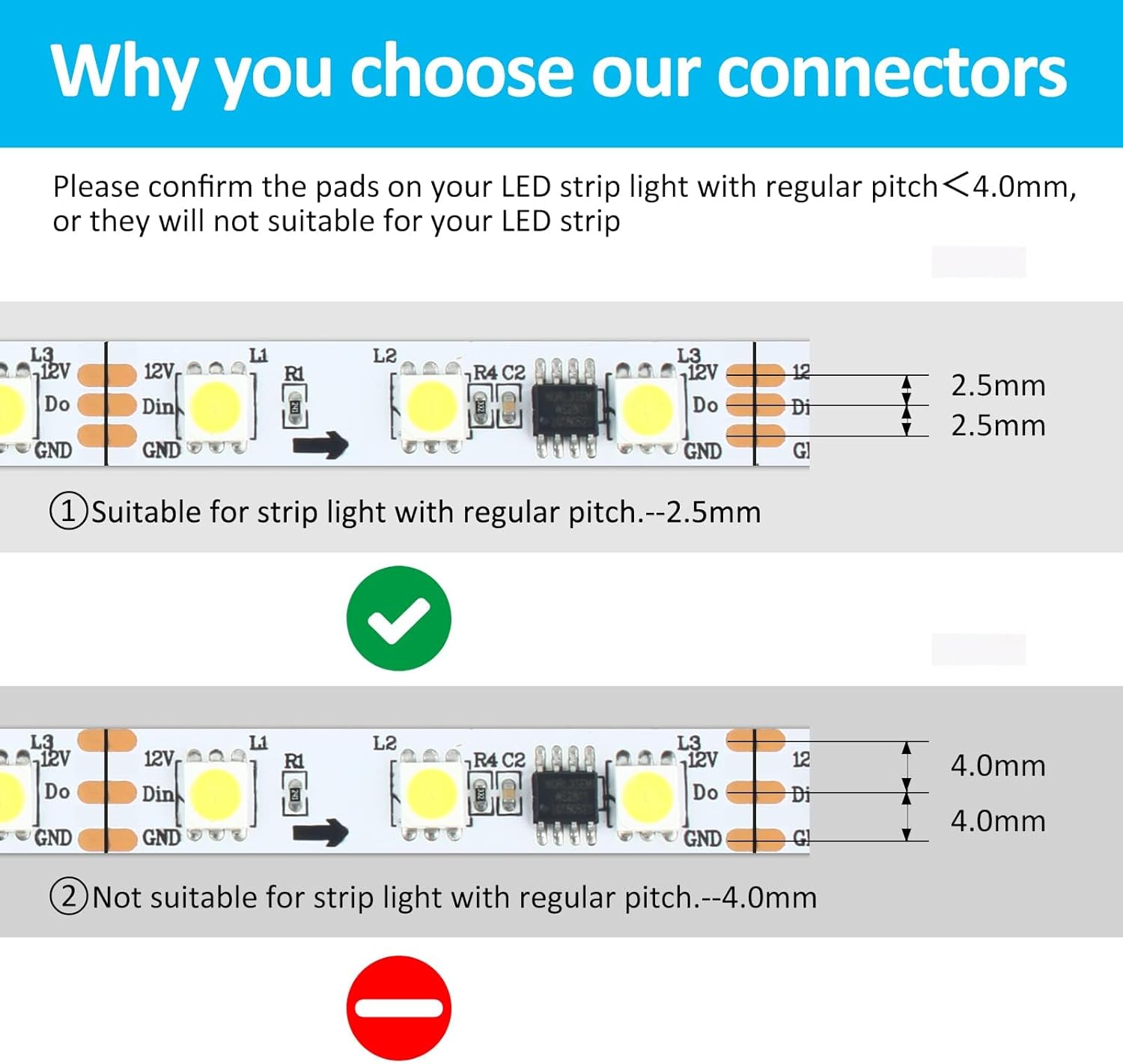 RGBZONE 3 Pin 10mm LED Connector Kit with 32.8ft 3 Pin Extension Cable and 10 Pcs 3 Pin LED Strip to Wire Connectors for 10mm IP20/IP65 SMD 5050 Dream Color LED Strip Light WS2811 WS2812B