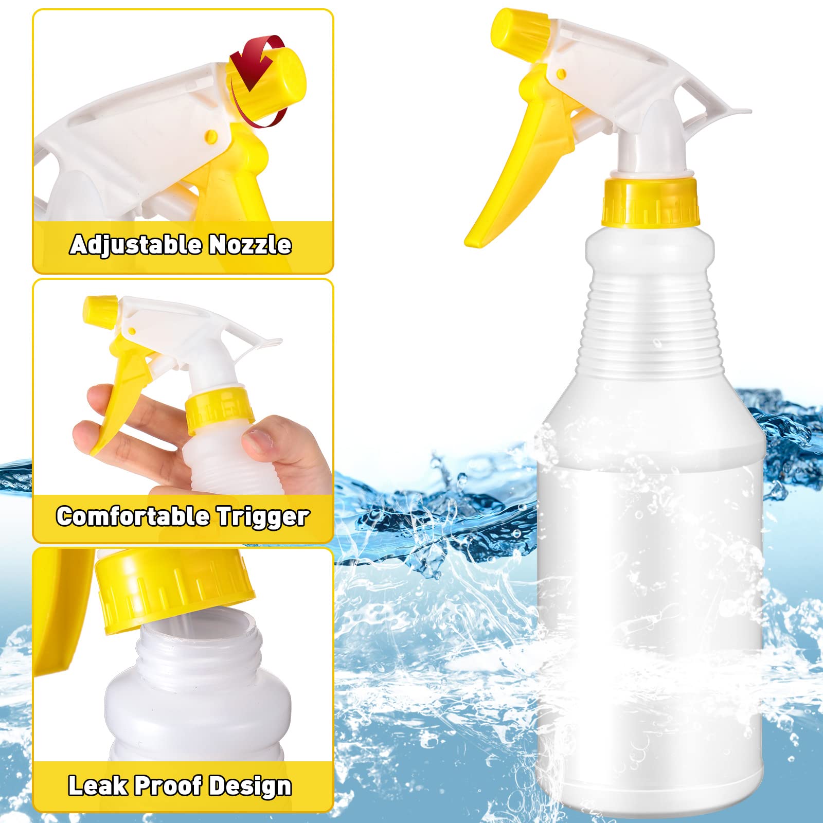 Amazon.co.jp: Yaomiao スプレーボトル 12個 16オンス プラスチック