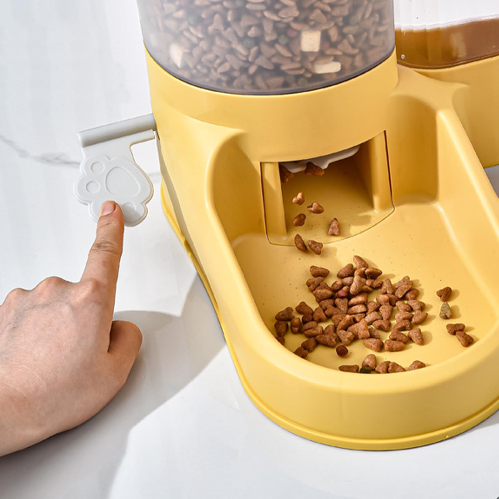 Bebedero automático para Perros, Bebedero Multiusos de Gran Capacidad, diseño Transparente, dispensador de Agua para Alimentos para Perros, Cachorros, Gatos y Mascotas