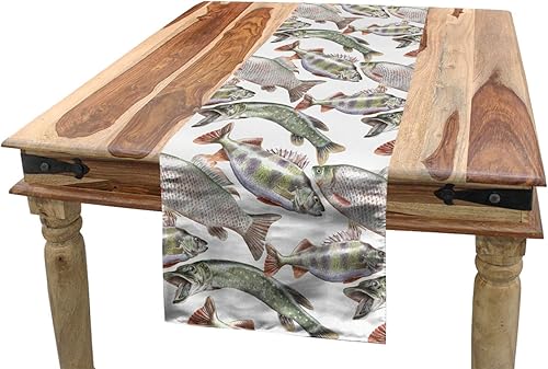 Miniatura 24 de Ambesonne Mal de Ojo Tablero de Mesa, Patrón Simétrico Ojo Que Todo Lo Ve Supersticioso Turco Étnico, Tablero Rectanglar para Comedor y Cocina, 16"