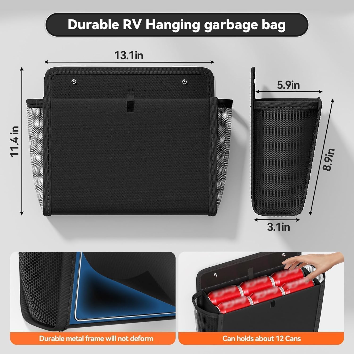 2 organizadores de puerta para caravanas, bolsas colgantes montadas en la puerta, organizador de zapatos con grandes bolsillos para caravanas, universalmente compatible con caravanas, autocaravanas