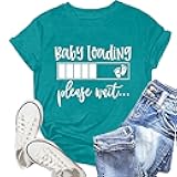 NEWKA Pregnancy Reveal Shirts for Women New Baby Announcement Tshirt Mom to Be Tee Tops