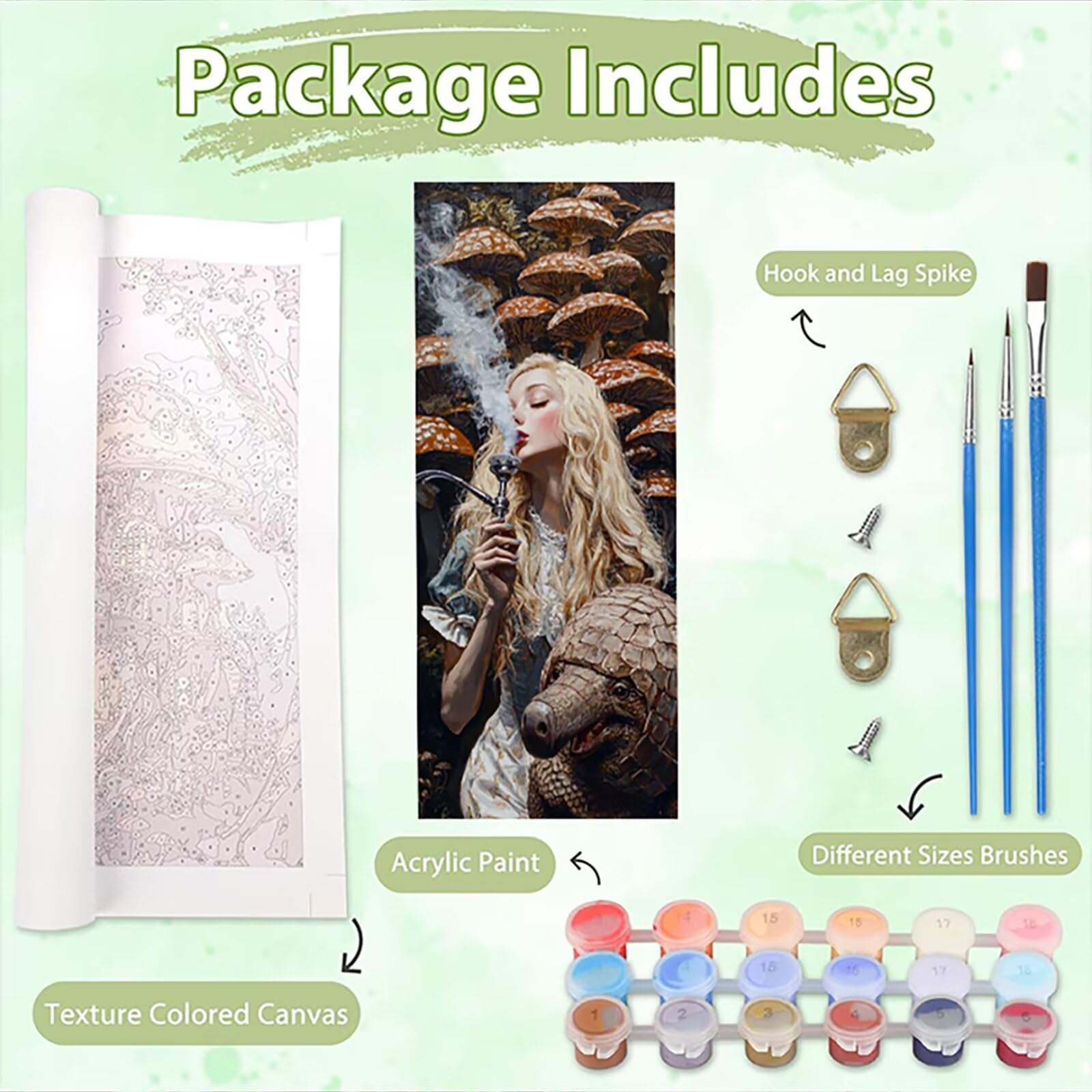 Malen Nach Zahlen 50x150cm Leinwand Klettern Malen Nach Zahlen Erwachsene mit Ohne Rahmen, DIY Kreativ Set für Erwachsene mit Pinseln und Acrylfarbe, Zimmer Deko Mädchen Landschaft Geschenk, P0M-698