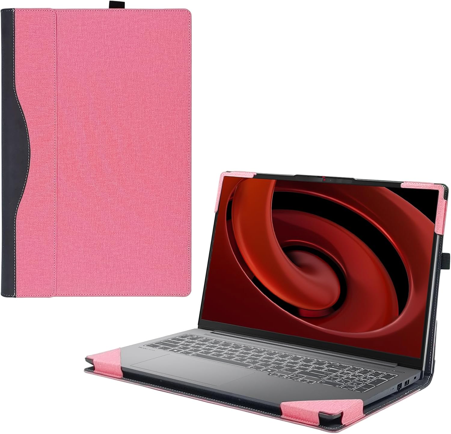 Laptop Case Cover for Lenovo IdeaPad Pro 5i 16" Gen 10/9/8 for IP Pro 5 16ARP10 16IMH9 16IRH8 [Do Check Model] Notebook Sleeve Bag PU Accessories with Heat Dissipation Hole (Pink)