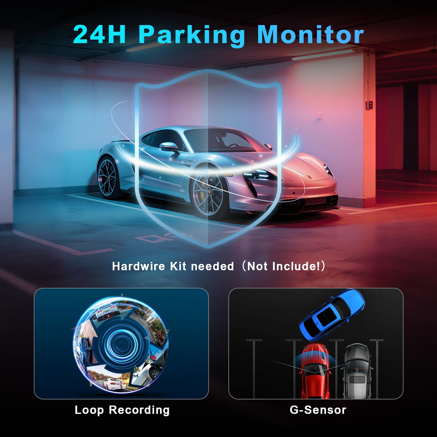 64GB 4K Rear Dash Cam with APP and WiFi - Dettaglio