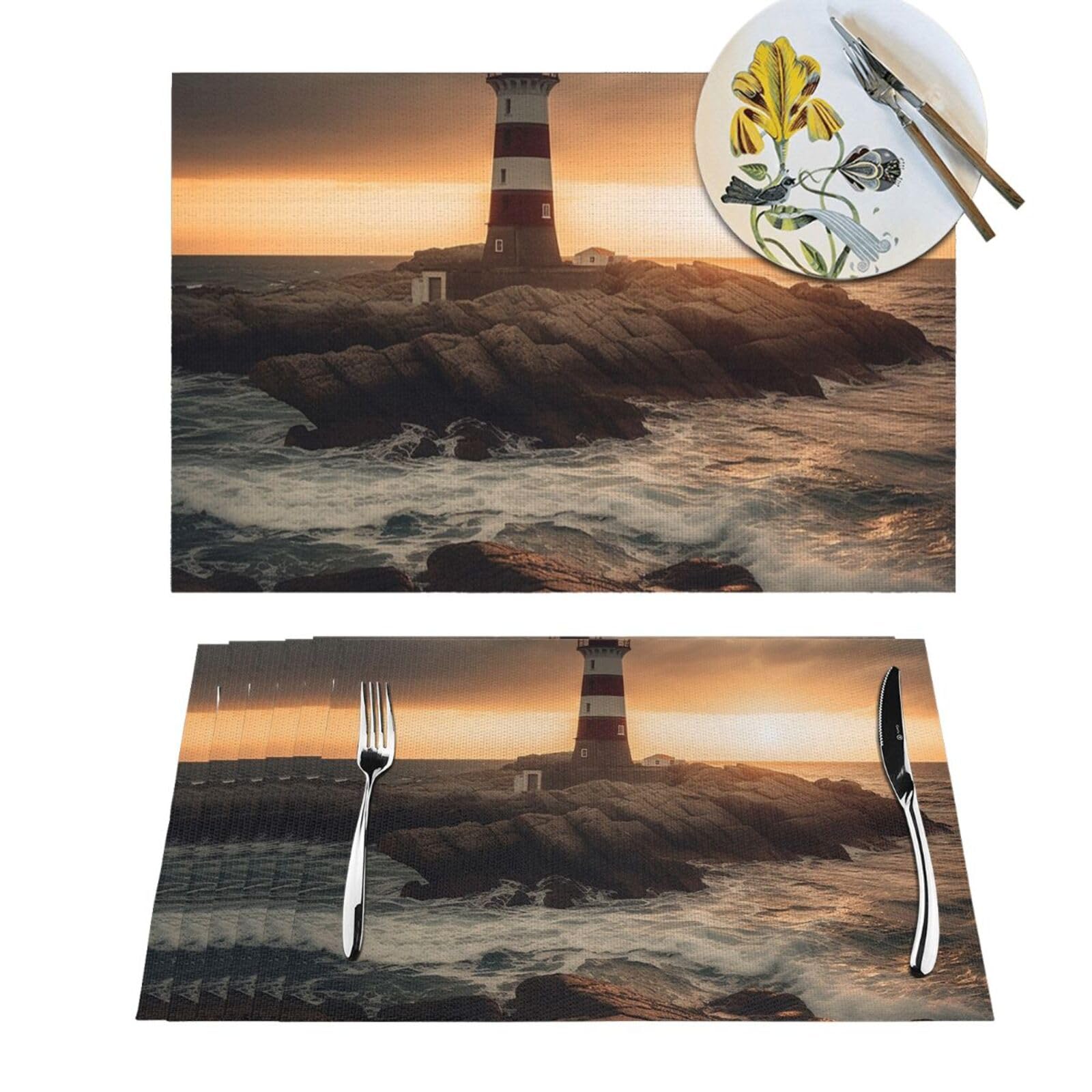 Lot de 4 sets de table tissés de cuisine résistants à la chaleur