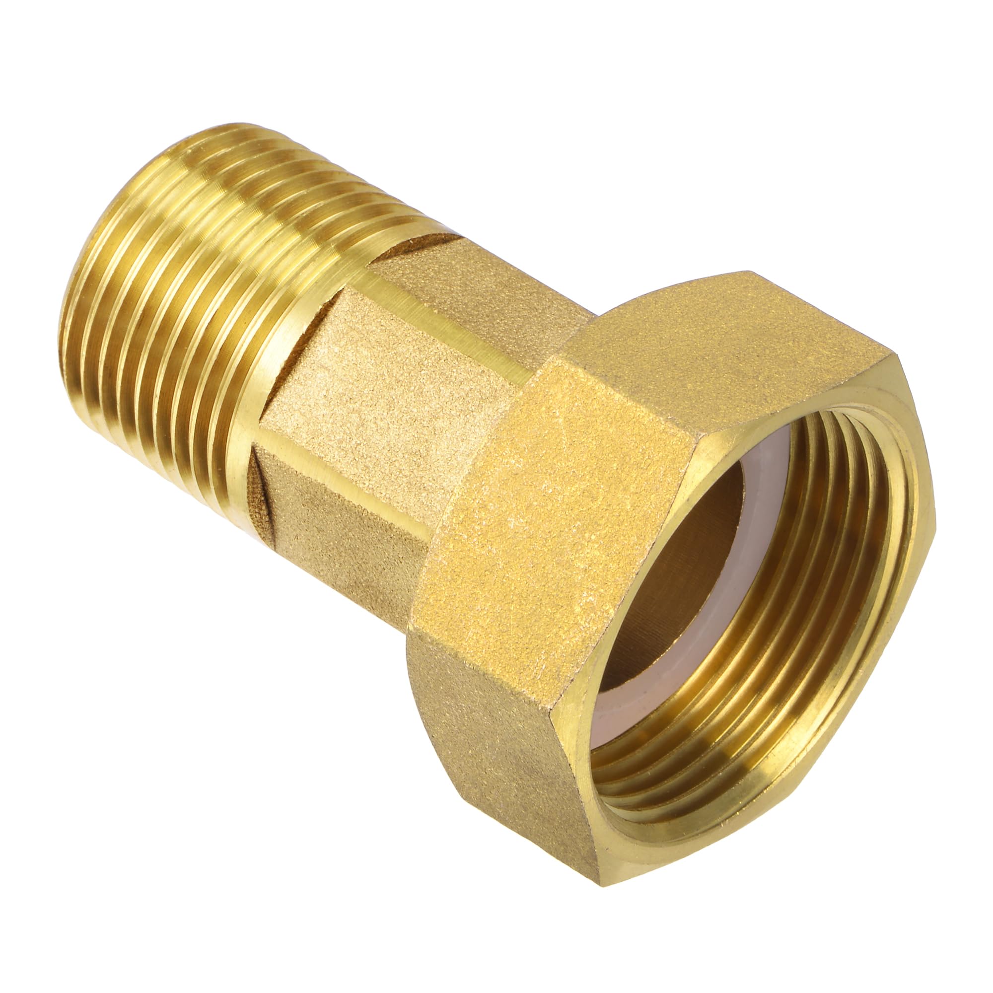 YOKIVE Pipe Fitting, Water Meter Coupling G1-1/4 Female x G1 Male Thread Hex Connector Adapter