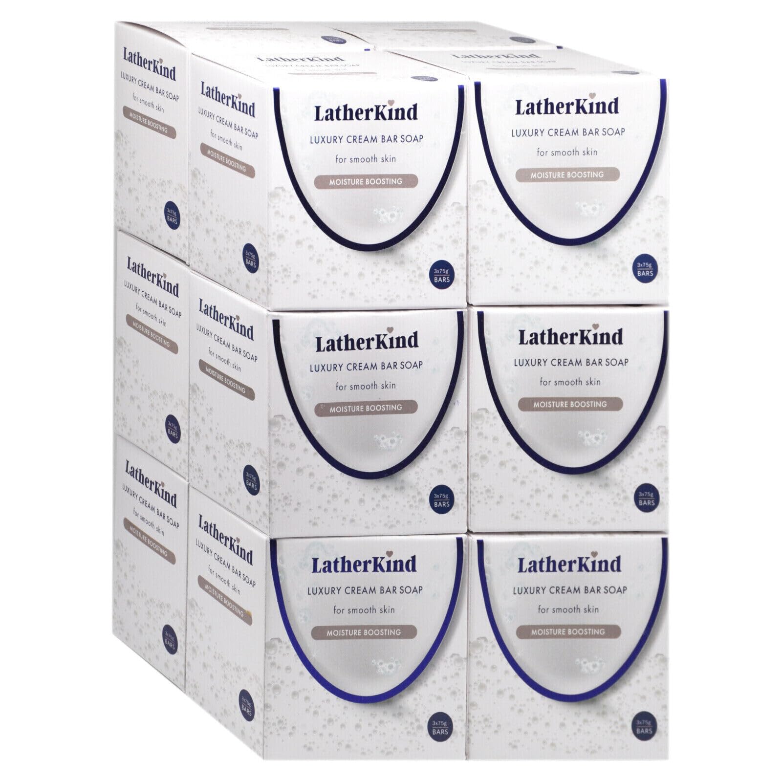 LatherKind Moisture Boosting Luxury Cream Bar Soap, 36 Bars